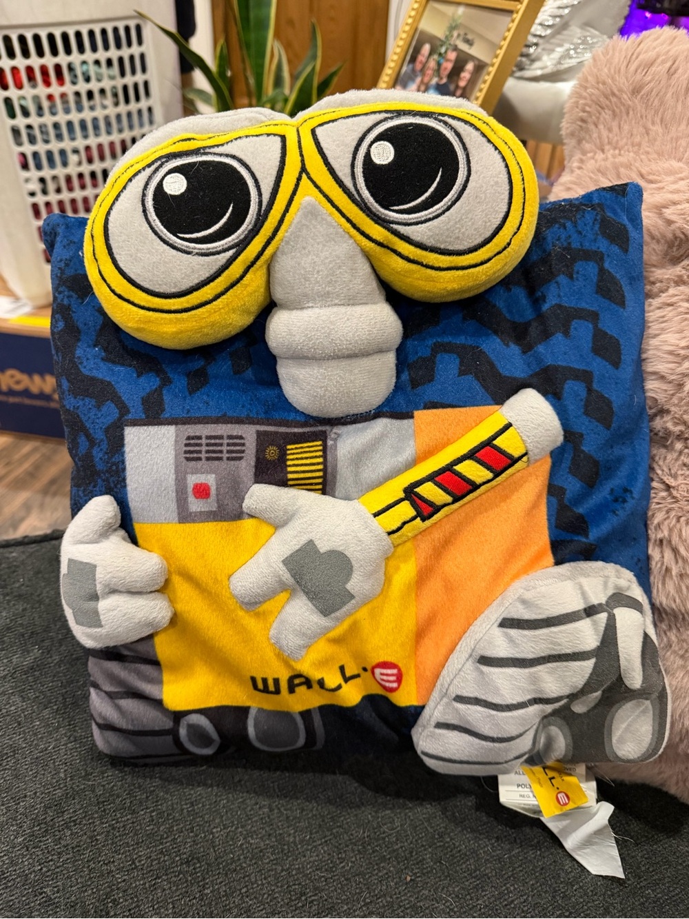 Disney Wall-E Plush Pillow - Yellow and Blue Kids Toy